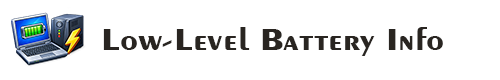 Low-Level Battery Info - Windows battery diagnostics software